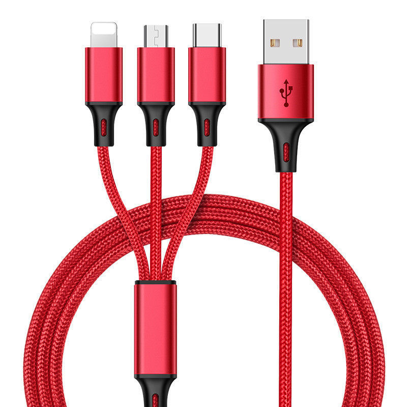 Compatible With, Braided 3-in-1 Data Cable