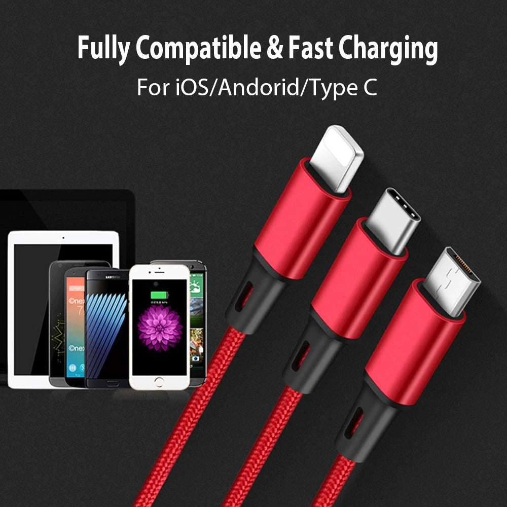 3 In 1 USB Cable For 'IPhone