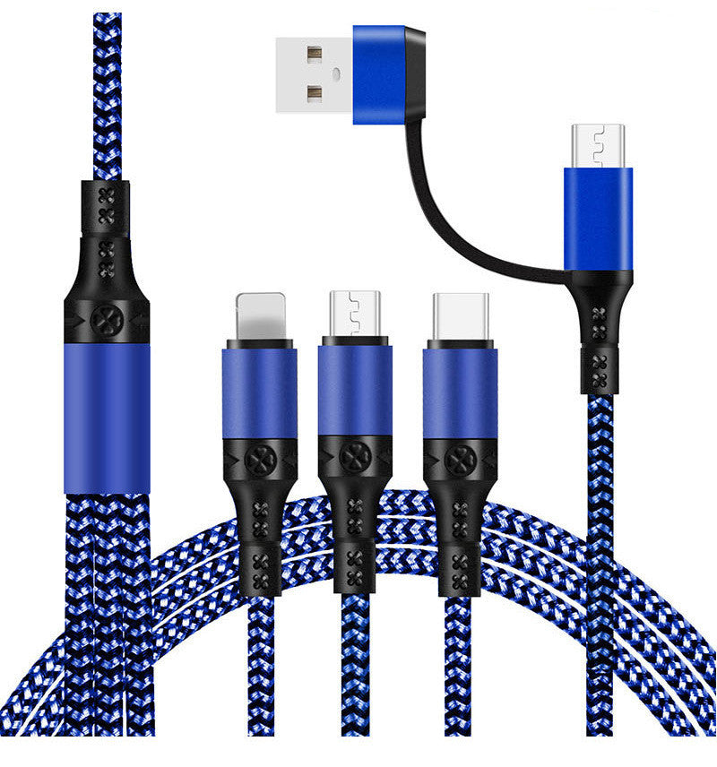 Fast Charging Five-in-one Data Cable, One For Three Charging Cables