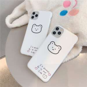 Bear Printed Apple Cases Soft Case