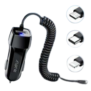 RAXFLY Spring Wire USB Car Phone Charger